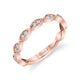 MICHAEL M Wedding Bands 18K Rose Gold Diamond Marquise Band B314