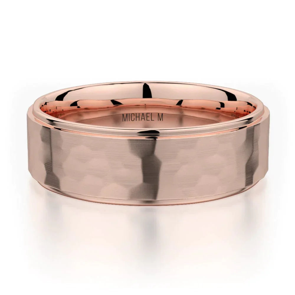 MICHAEL M Wedding Bands 18K Rose Gold Men's Band MB113 MB-113RG