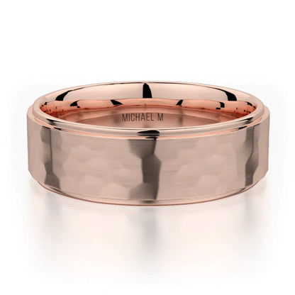 MICHAEL M Wedding Bands 18K Rose Gold Men's Band MB113 MB-113RG