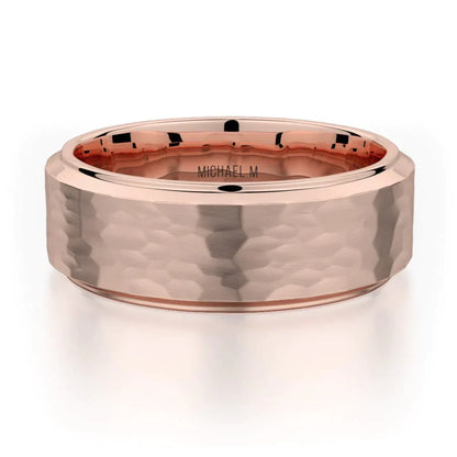 MICHAEL M Wedding Bands 18K Rose Gold Men's Band MB114 MB-114RG