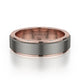 MICHAEL M Wedding Bands 18K Rose Gold/ Titanium Men's Band MB116 MB-116RG