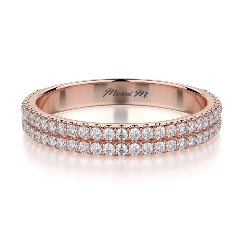 MICHAEL M Wedding Bands 18K Rose Gold Wedding band R688B R688BRG