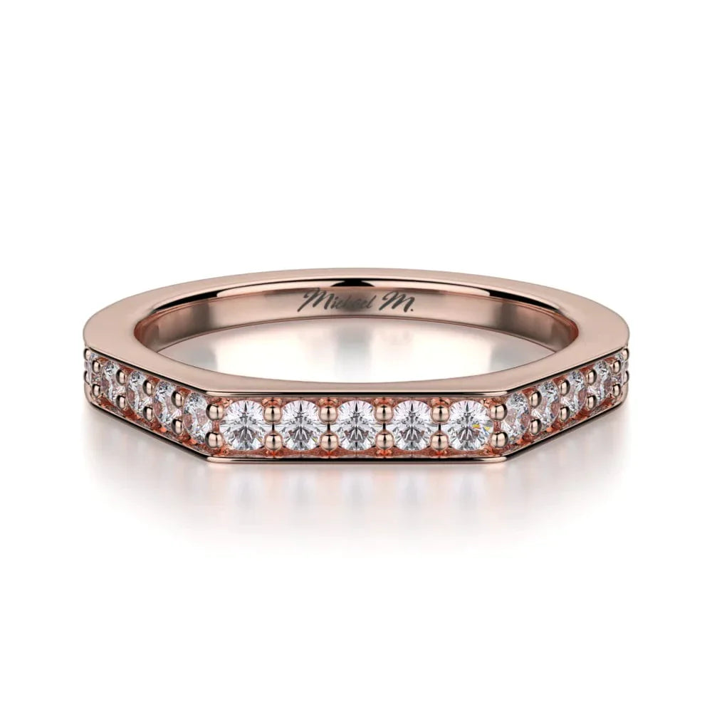MICHAEL M Wedding Bands 18K Rose Gold Wedding band R697B R697BRG