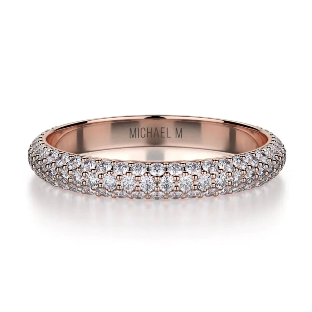 MICHAEL M Wedding Bands 18K Rose Gold Wedding band R699B R699BRG