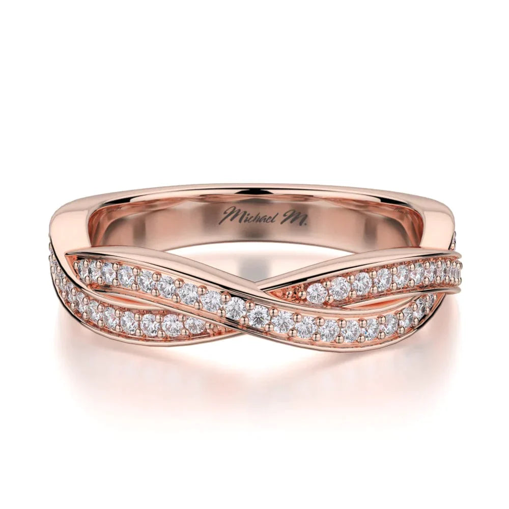 MICHAEL M Wedding Bands 18K Rose Gold Wedding band R709B R709BRG