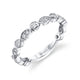 MICHAEL M Wedding Bands 18K White Gold Marquise and Circle Pave Diamond Band B313