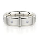 MICHAEL M Wedding Bands 18K White Gold Men's Band MB107 MB-107WG