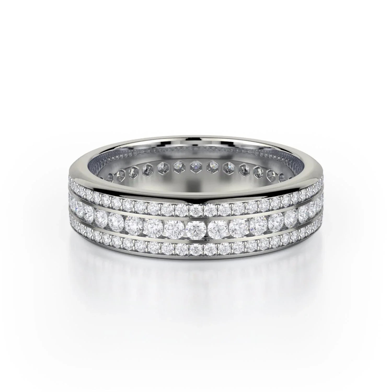 MICHAEL M Wedding Bands 18K White Gold Wedding band R323B R323B-WG
