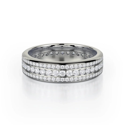 MICHAEL M Wedding Bands 18K White Gold Wedding band R323B R323B-WG