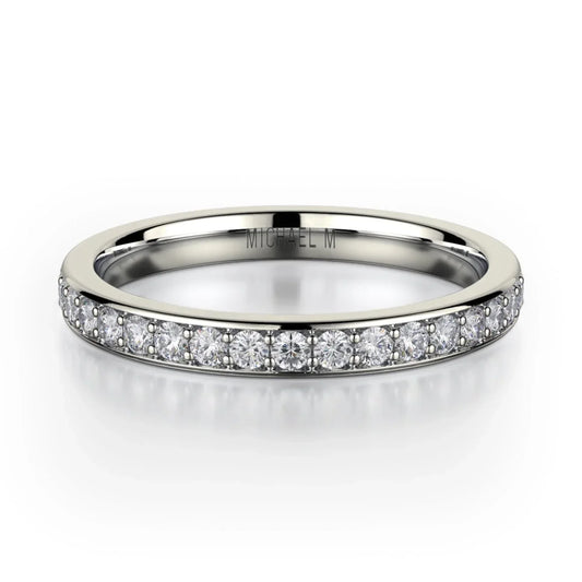 MICHAEL M Wedding Bands 18K White Gold Wedding band R324B