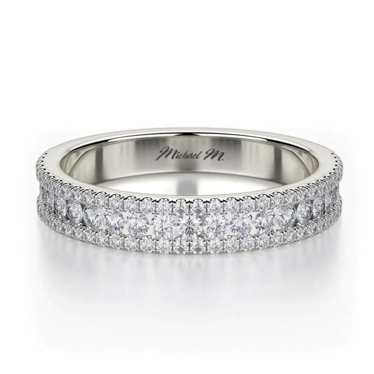 MICHAEL M Wedding Bands 18K White Gold WEDDING BAND  R396SB