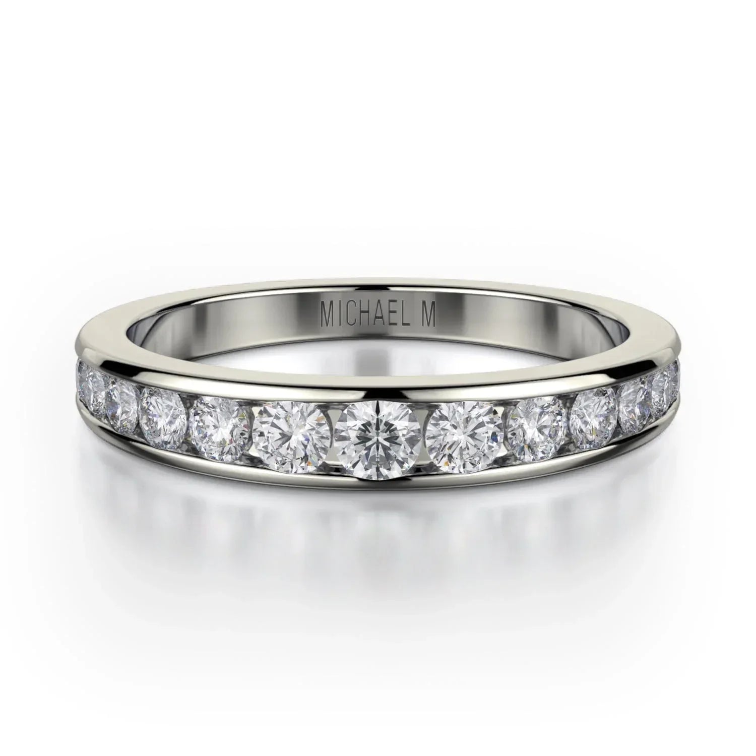 MICHAEL M Wedding Bands 18K White Gold Wedding band R417B
