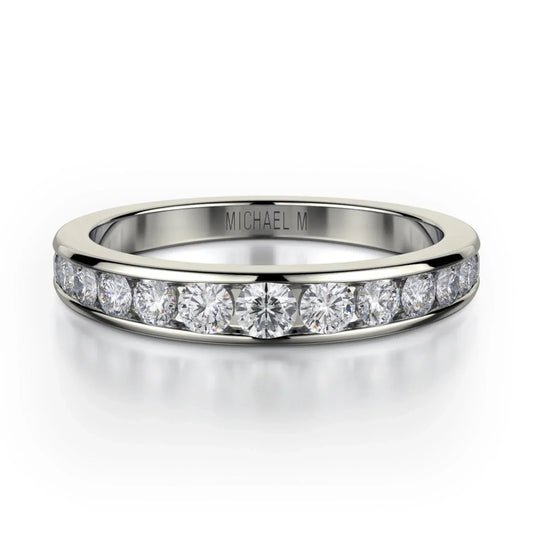MICHAEL M Wedding Bands 18K White Gold Wedding band R417B