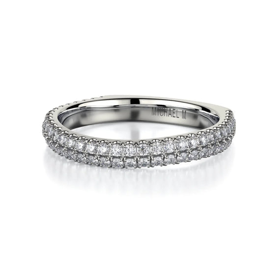 MICHAEL M Wedding Bands 18K White Gold Wedding band R437B