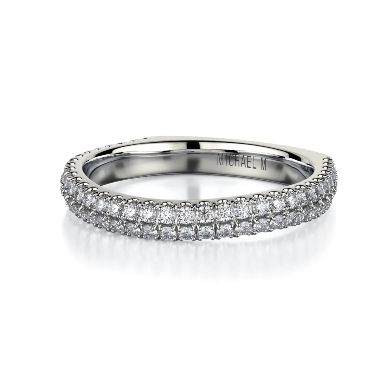 MICHAEL M Wedding Bands 18K White Gold Wedding band R437B