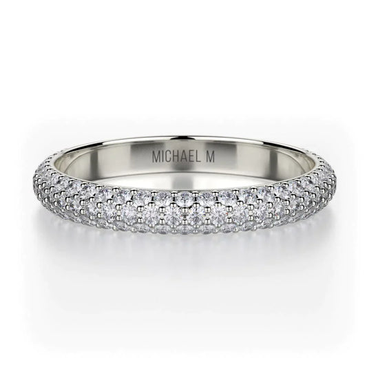 MICHAEL M Wedding Bands 18K White Gold Wedding band R699B R699BWG
