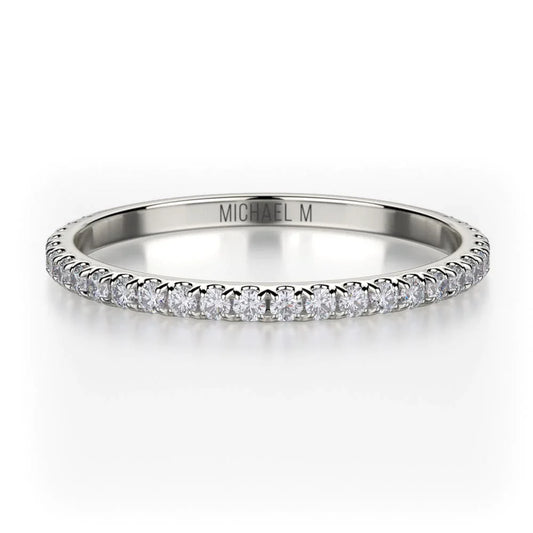 MICHAEL M Wedding Bands 18K White Gold Wedding band R706B R706BWG