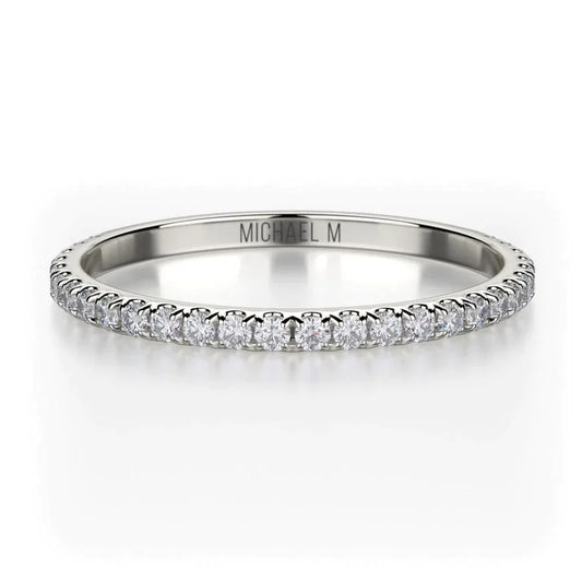 MICHAEL M Wedding Bands 18K White Gold Wedding band R706B R706BWG