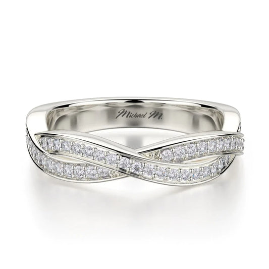 MICHAEL M Wedding Bands 18K White Gold Wedding band R709B R709BWG