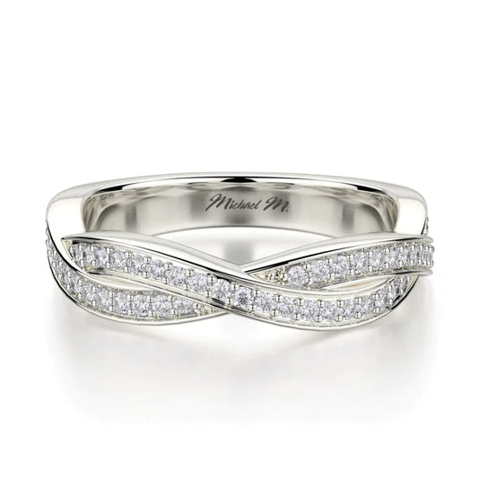 MICHAEL M Wedding Bands 18K White Gold Wedding band R709B R709BWG