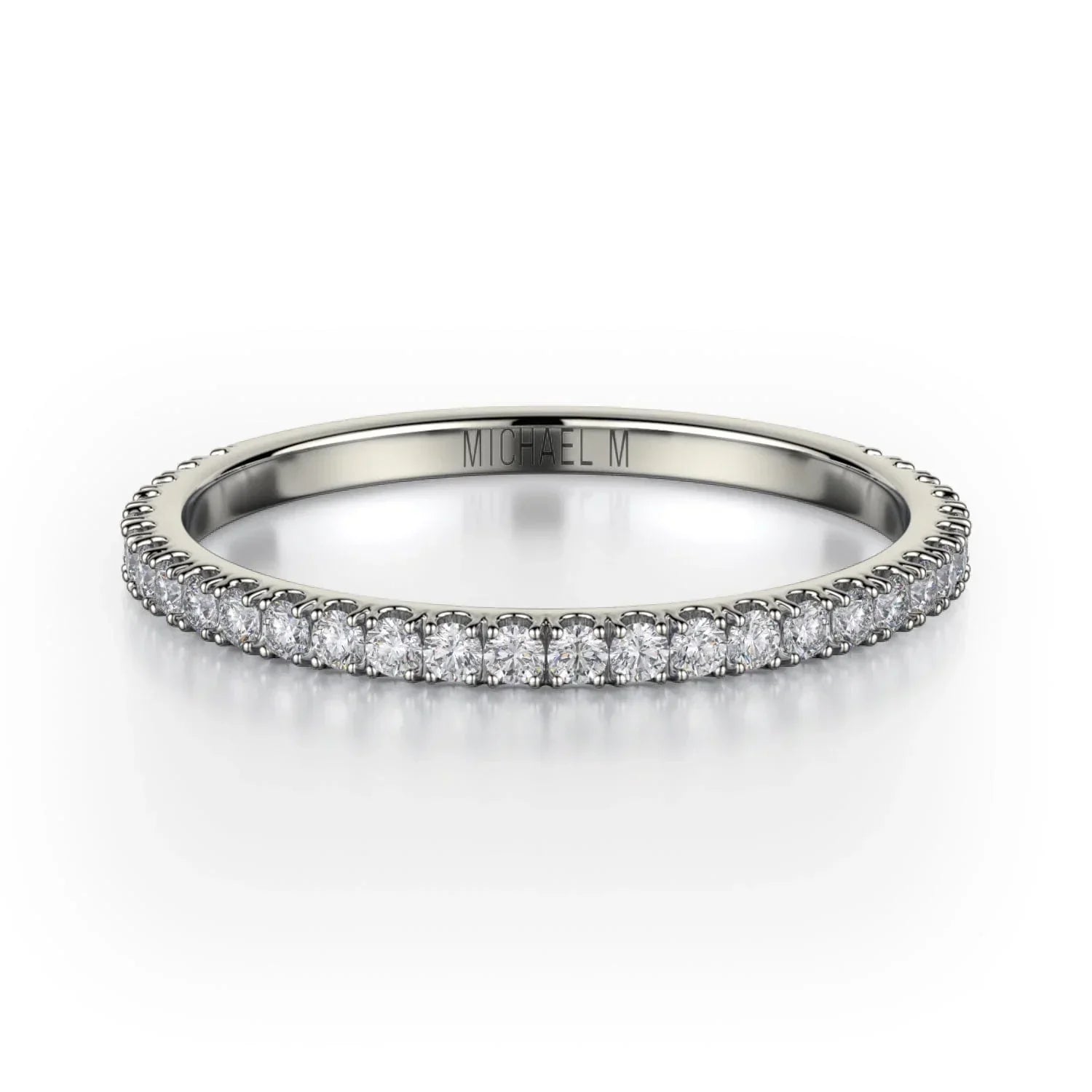 MICHAEL M Wedding Bands 18K White Gold Wedding band R713B R715B-WG