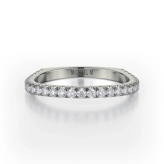 MICHAEL M Wedding Bands 18K White Gold Wedding band R783B R783B-WG