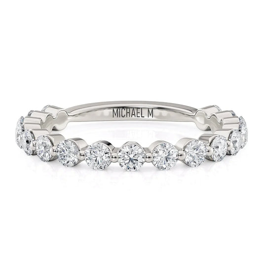 MICHAEL M Wedding Bands 18K White Gold Wedding Band R790B R790B