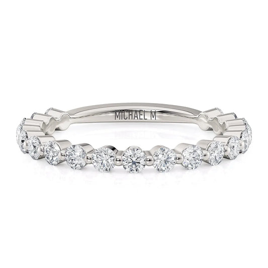 MICHAEL M Wedding Bands 18K White Gold Wedding band R791B