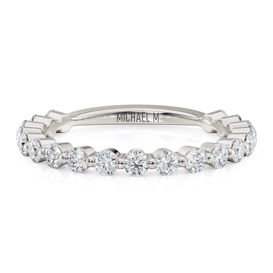 MICHAEL M Wedding Bands 18K White Gold Wedding band R791B