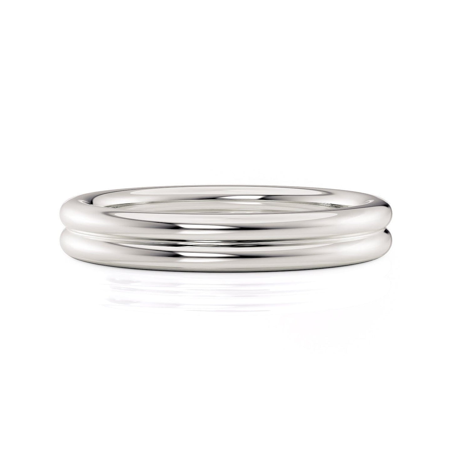 MICHAEL M Wedding Bands 18K White Gold Wedding Band R819B