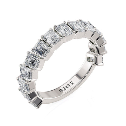 MICHAEL M Wedding Bands 18K White Gold Wedding Band R825B