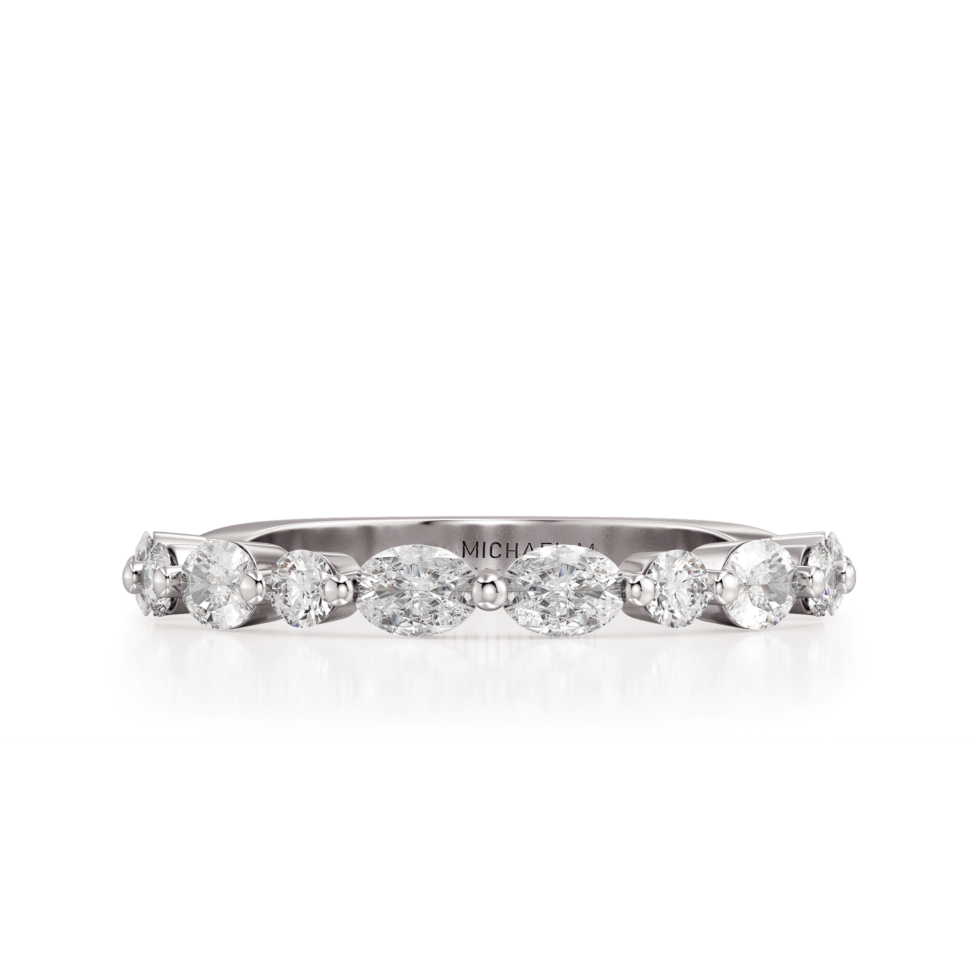 MICHAEL M Wedding Bands 18K White Gold Wedding Band R837B R837B-WG