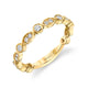 MICHAEL M Wedding Bands 18K Yellow Gold Marquise and Circle Pave Diamond Band B313