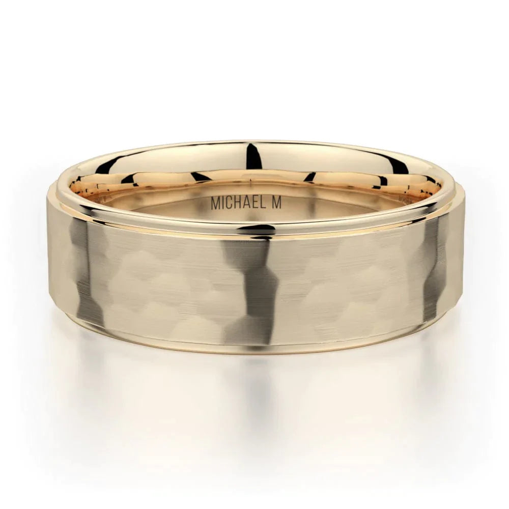 MICHAEL M Wedding Bands 18K Yellow Gold Men's Band MB113 MB-113YG