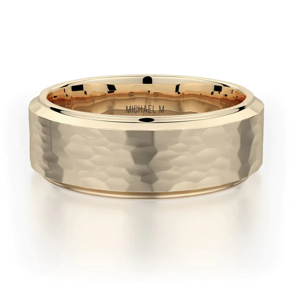 MICHAEL M Wedding Bands 18K Yellow Gold Men's Band MB114 MB-114YG