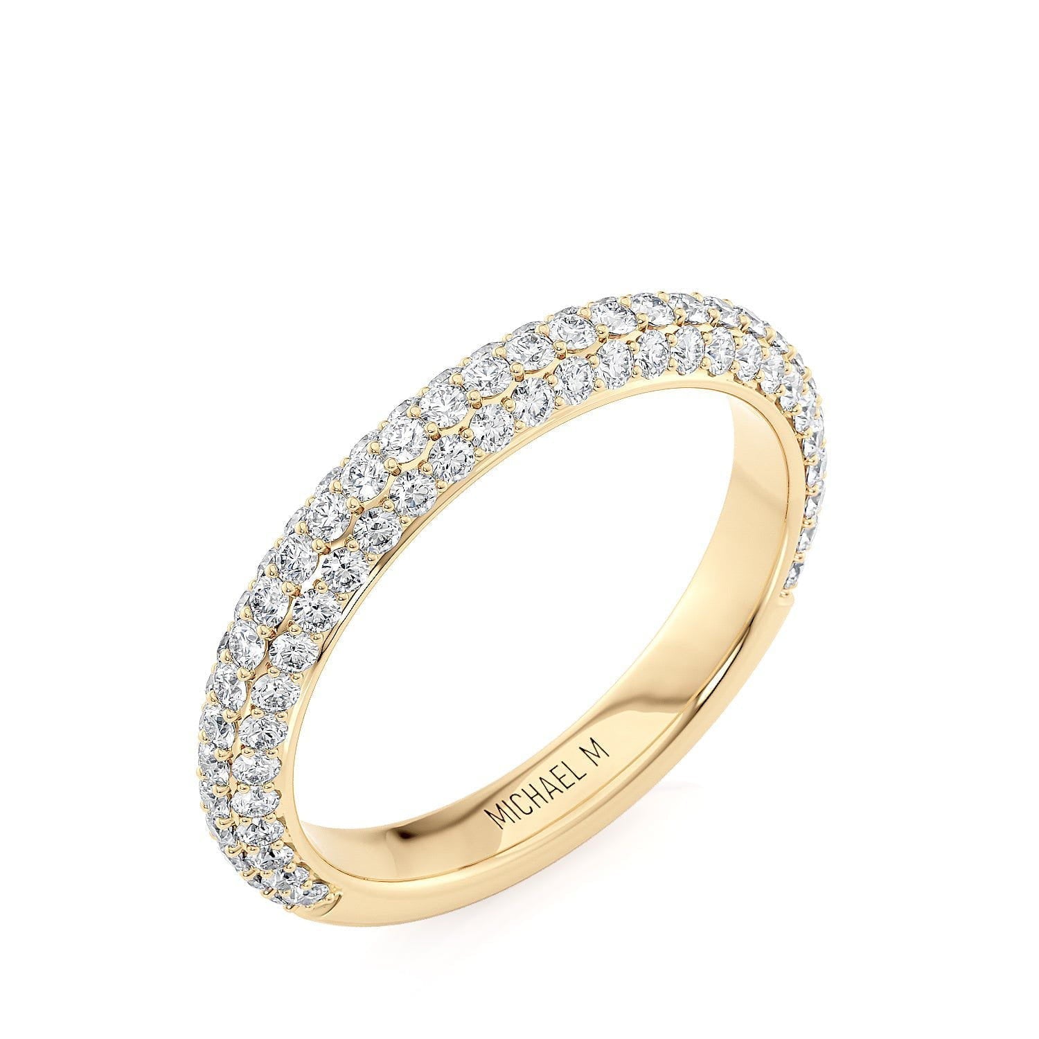 MICHAEL M Wedding Bands 18K Yellow Gold Wedding Band R812B
