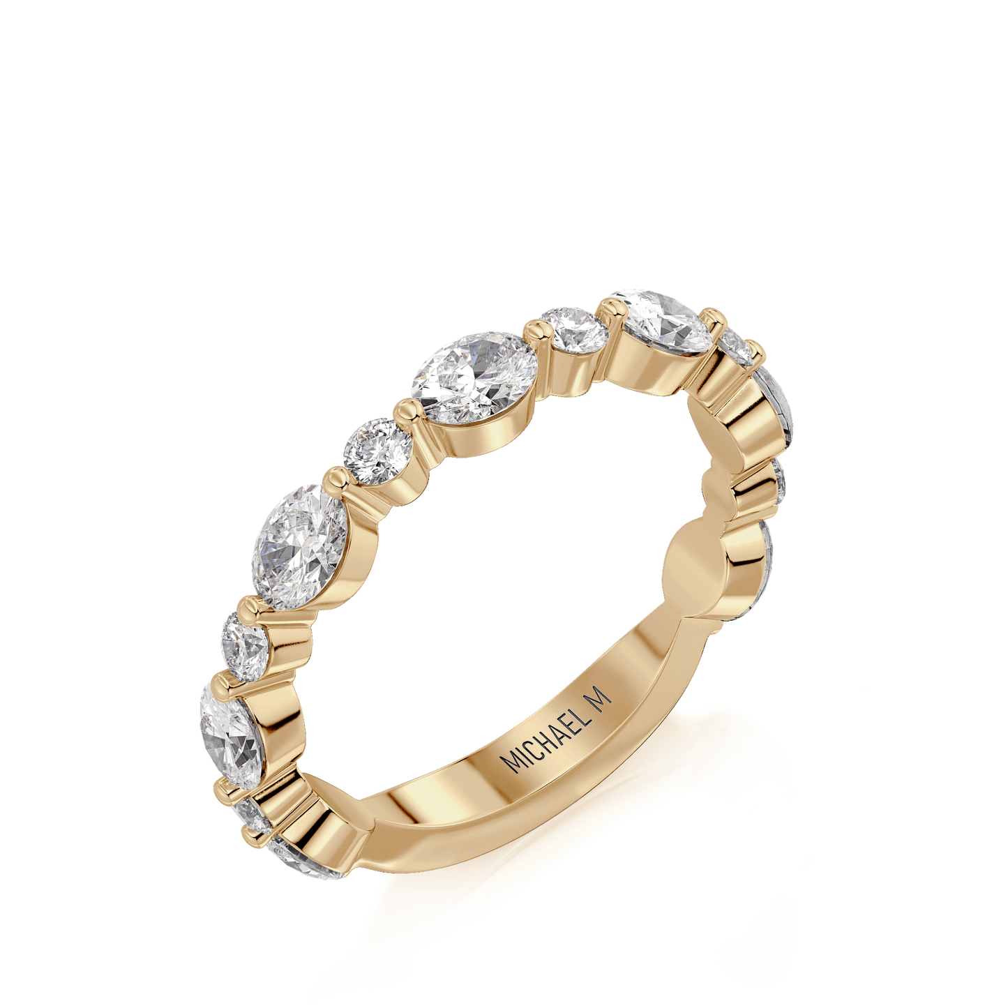 MICHAEL M Wedding Bands 18K Yellow Gold Wedding Band R833B