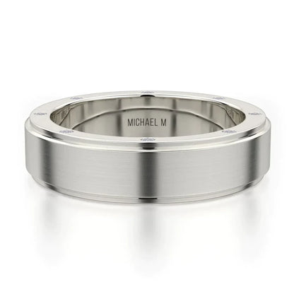 MICHAEL M Wedding Bands Platinum/ Titanium Men's Band MB116 MB-116P