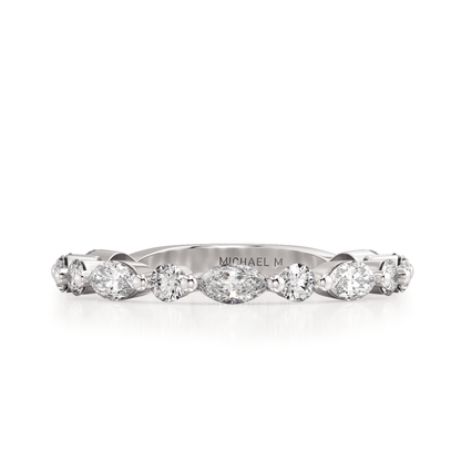 MICHAEL M Wedding Bands Platinum Wedding Band R831B