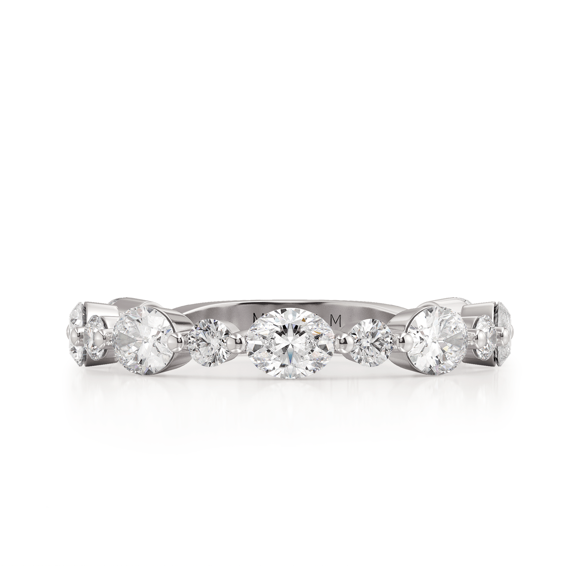 MICHAEL M Wedding Bands Platinum Wedding Band R833B