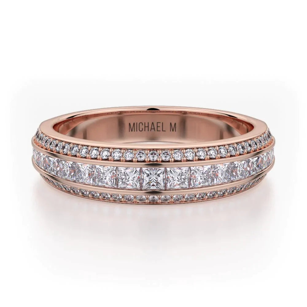 MICHAEL M Wedding Bands Rose Gold Wedding band R401SB R401SBRG