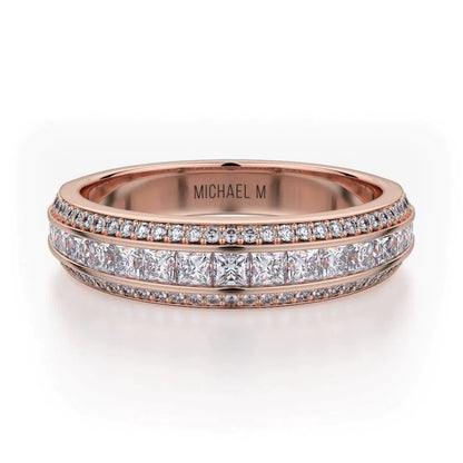 MICHAEL M Wedding Bands Rose Gold Wedding band R401SB R401SBRG