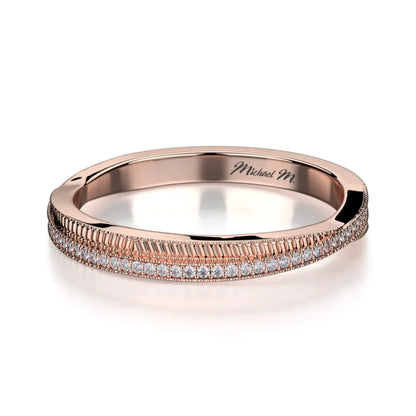 MICHAEL M Wedding Bands Rose Gold Wedding band R575B R575BRG