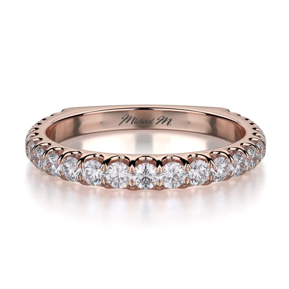 MICHAEL M Wedding Bands Rose Gold Wedding band R655SB R655SBRG