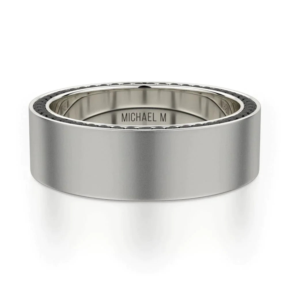 MICHAEL M Wedding Bands Titanium Men's Band MB110 MB110WT