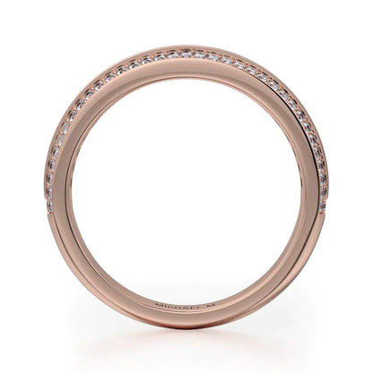 Michael M Channel / Pave Wedding Band