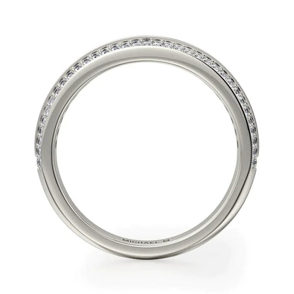 Michael M Channel / Pave Wedding Band