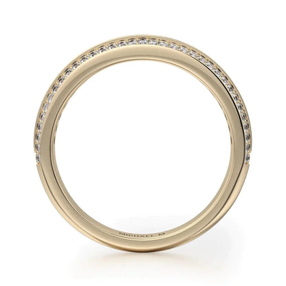 Michael M Channel / Pave Wedding Band