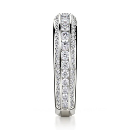 Michael M Channel / Pave Wedding Band