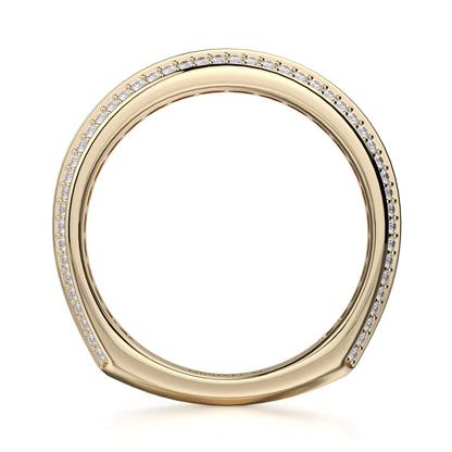 Michael M Channel / Pave Wedding Band